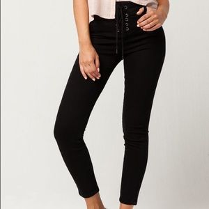 Amuse Society black lace up jeans